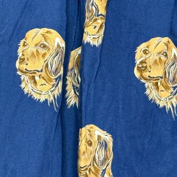 Vintage 80s JG Hook Skirt Womens Sz 10 Labrador Print Cottagecore Boho - Picture 3 of 5